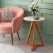 Conjunto com 2 Mesas Laterais Classic Off White e Amêndoa