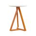 Conjunto com 2 Mesas Laterais Classic Off White e Madeira