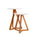 Conjunto com 2 Mesas Laterais Classic Off White e Madeira