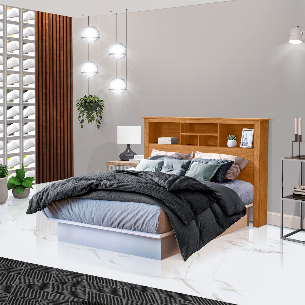 Conjunto de Cabeceira com Mezanino Lateral Lincoln Nature