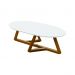 Conjunto de Mezanino Lateral com Mesa de Centro Turim Branco Nature