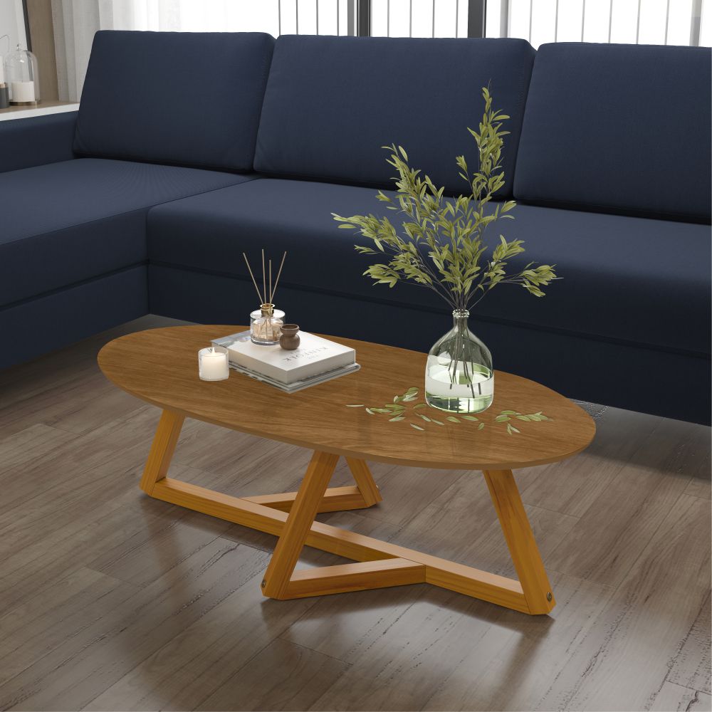 Conjunto de Mezanino Lateral com Mesa de Centro Turim Nature
