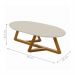 Conjunto de Mezanino Lateral com Mesa de Centro Turim Off White Nature
