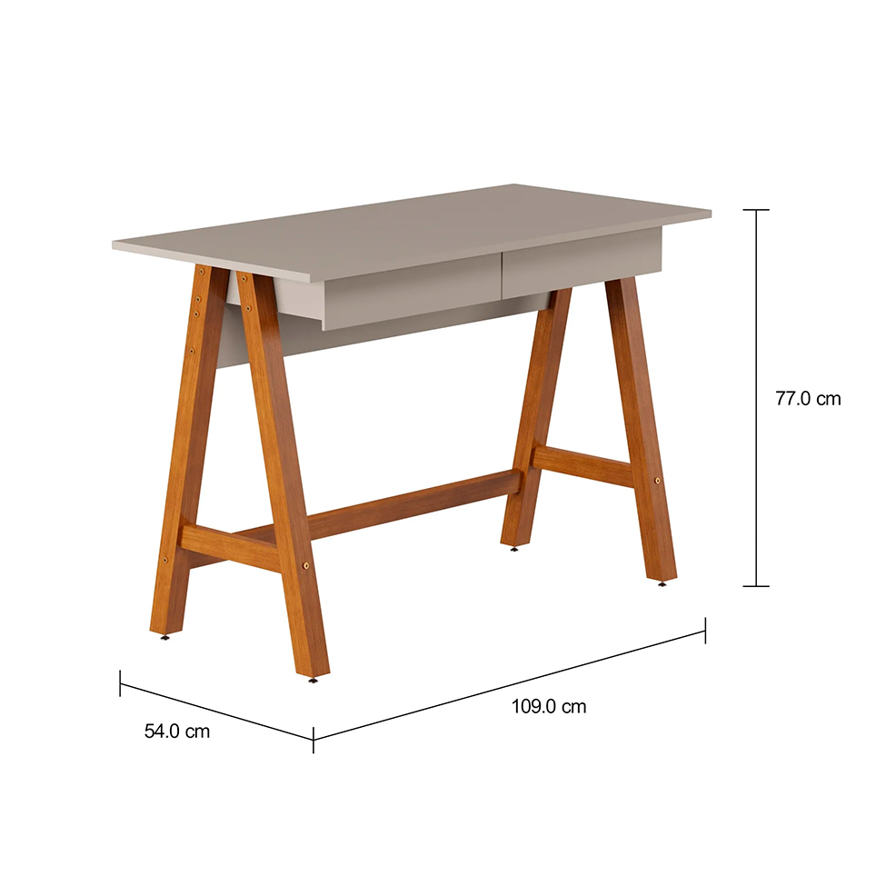 Escrivaninha Old 2 GV Off White e Amêndoa