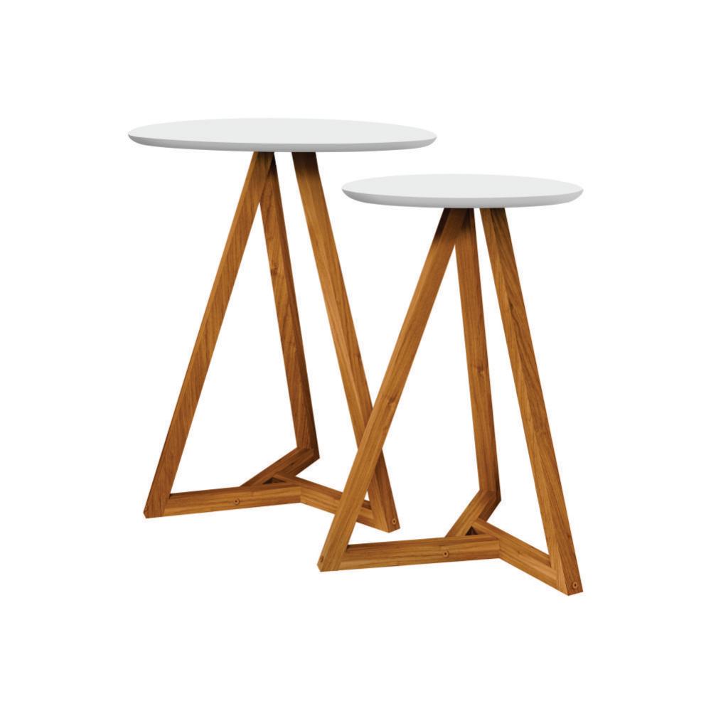 Jogo de Cabeceira com Mezanino Lateral Cambridge Branco Nature