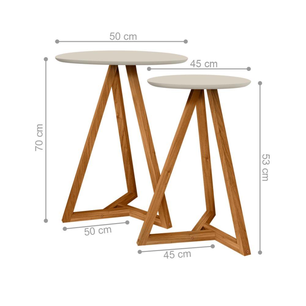 Jogo de Cabeceira com Mezanino Lateral Cambridge Off White Nature