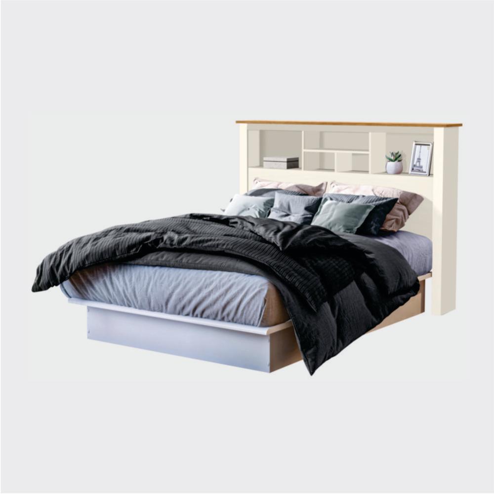 Jogo de Cabeceira com Mezanino Lateral Cambridge Off White Nature