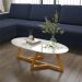 Jogo de Mezanino Lateral com Mesa de Centro Juventus Branco Nature