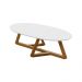 Jogo de Mezanino Lateral com Mesa de Centro Juventus Branco Nature
