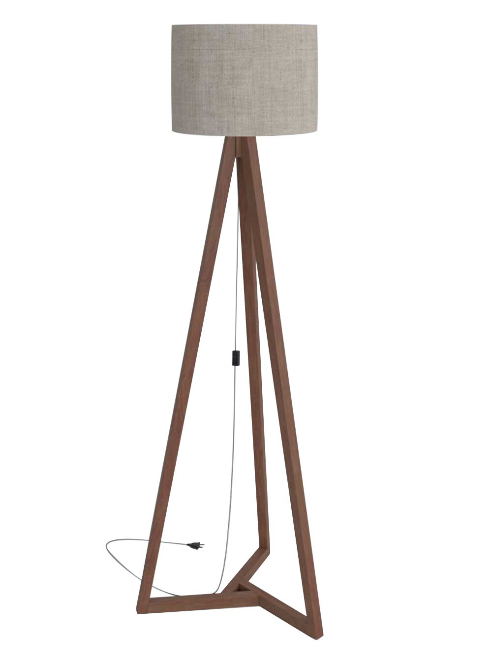 Luminária de Chão Classic Off White com Amêndoa - Tebarrot Móveis