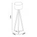 Luminária de Chão Classic Off White com Amêndoa - Tebarrot Móveis