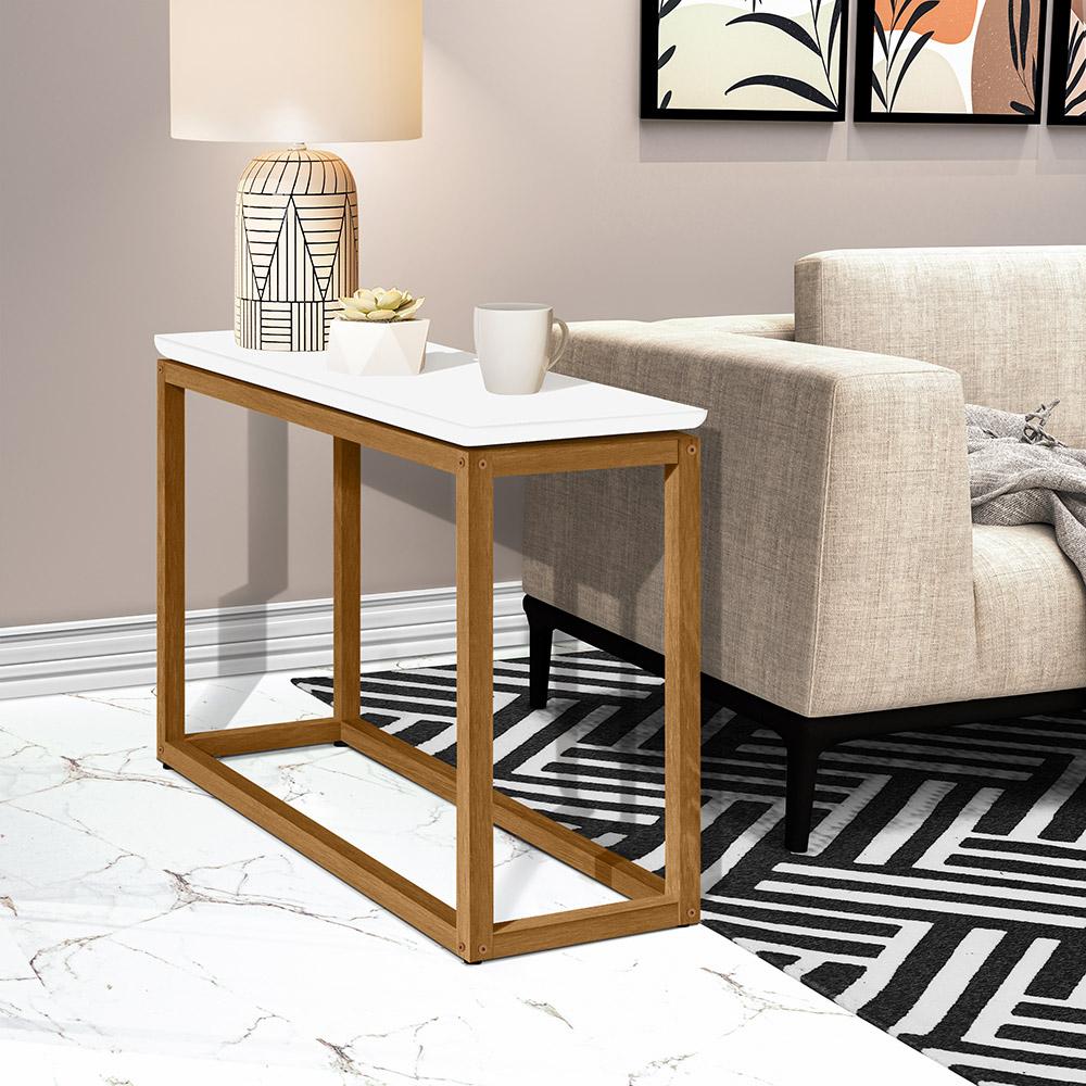 Mesa De Apoio Supreme Branco/Nature - Tebarrot