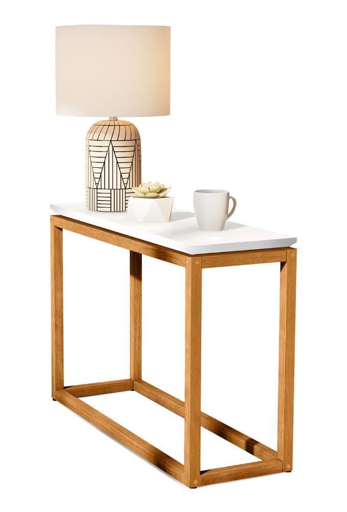 Mesa De Apoio Supreme Branco/Nature - Tebarrot