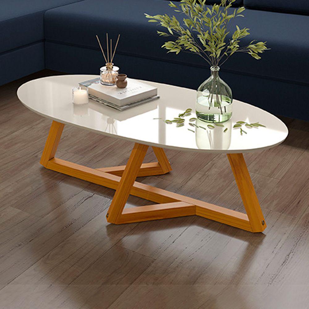 Mesa De Centro Para Sala C393 Off White Nature Tebar