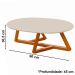 Mesa De Centro Para Sala C393 Off White Nature Tebar