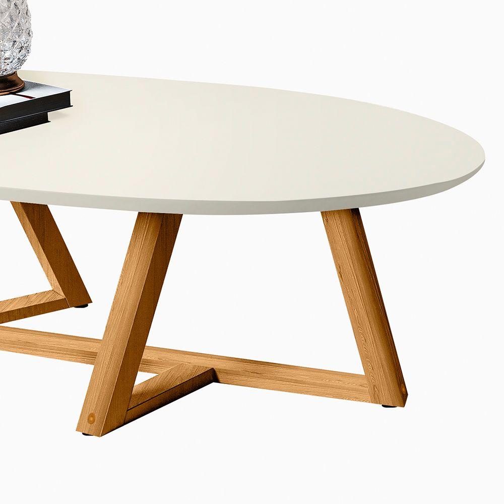 Mesa De Centro Para Sala C393 Off White Nature Tebar