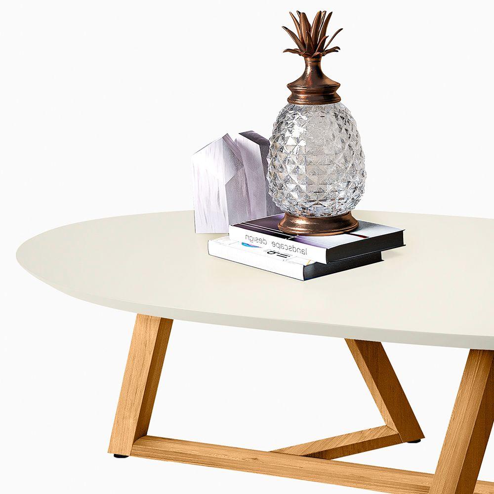 Mesa De Centro Para Sala C393 Off White Nature Tebar