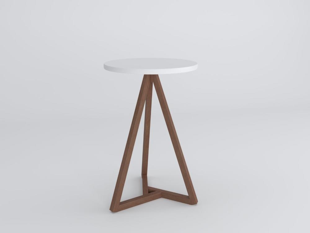 Mesa Lateral Classic Branco/Nature - Tebarrot