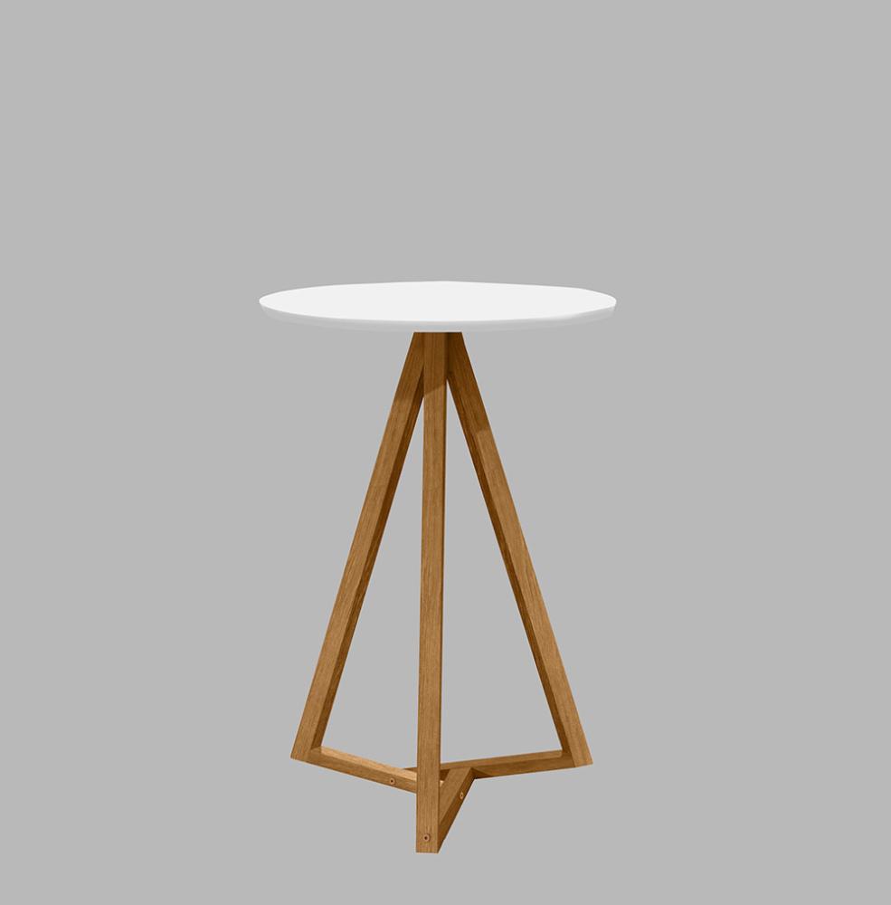 Mesa Lateral Classic Branco/Nature - Tebarrot