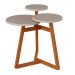 Mesa Lateral Classic Off White e Madeira