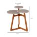 Mesa Lateral Classic Off White e Madeira