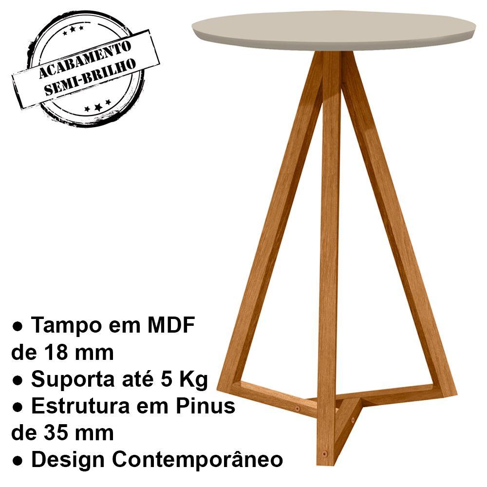 Mesa Lateral Para Sala De Estar 13X Off White Nature Tebar