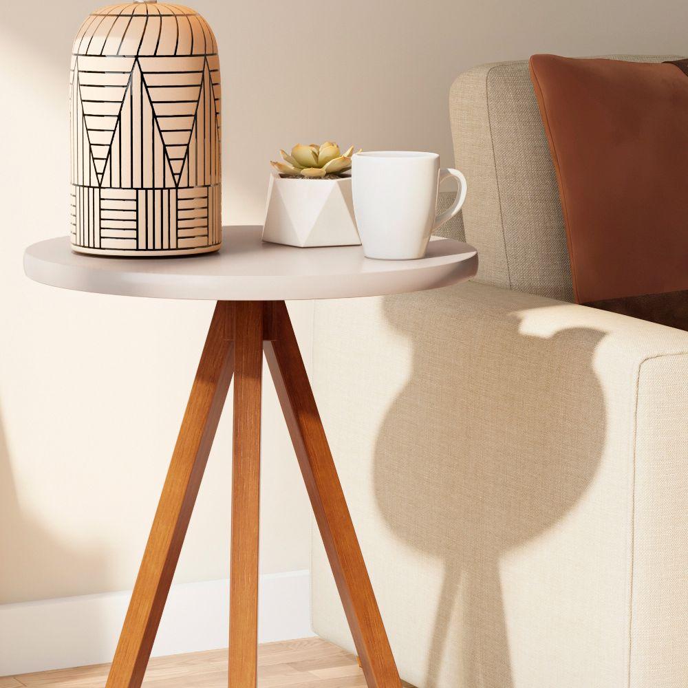 Mesa Lateral Para Sala De Estar 13X Off White Nature Tebar