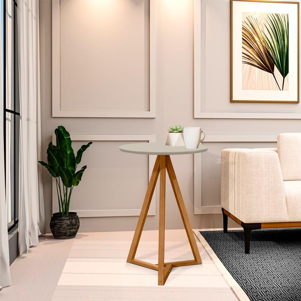 Mesa Lateral Para Sala De Estar 13X Off White Nature Tebar