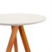 Mesa Lateral Redonda Classic Off White e Amêndoa