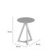 Mesa Lateral Redonda Classic Off White e Amêndoa