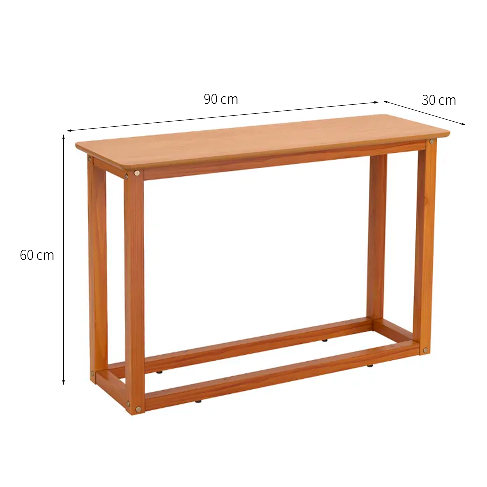 Mesa Lateral Retangular Supreme Amêndoa