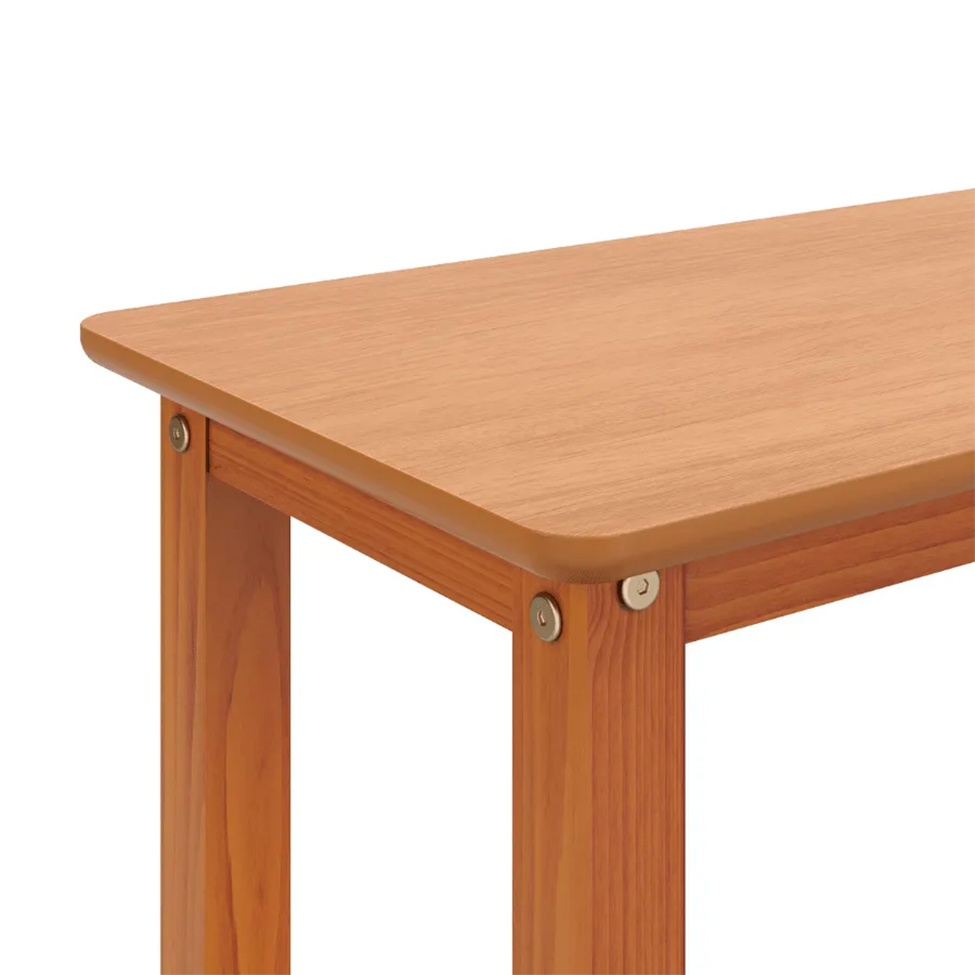Mesa Lateral Retangular Supreme Amêndoa