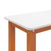 Mesa Lateral Retangular Supreme Branca e Amêndoa