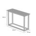 Mesa Lateral Retangular Supreme Branca e Amêndoa