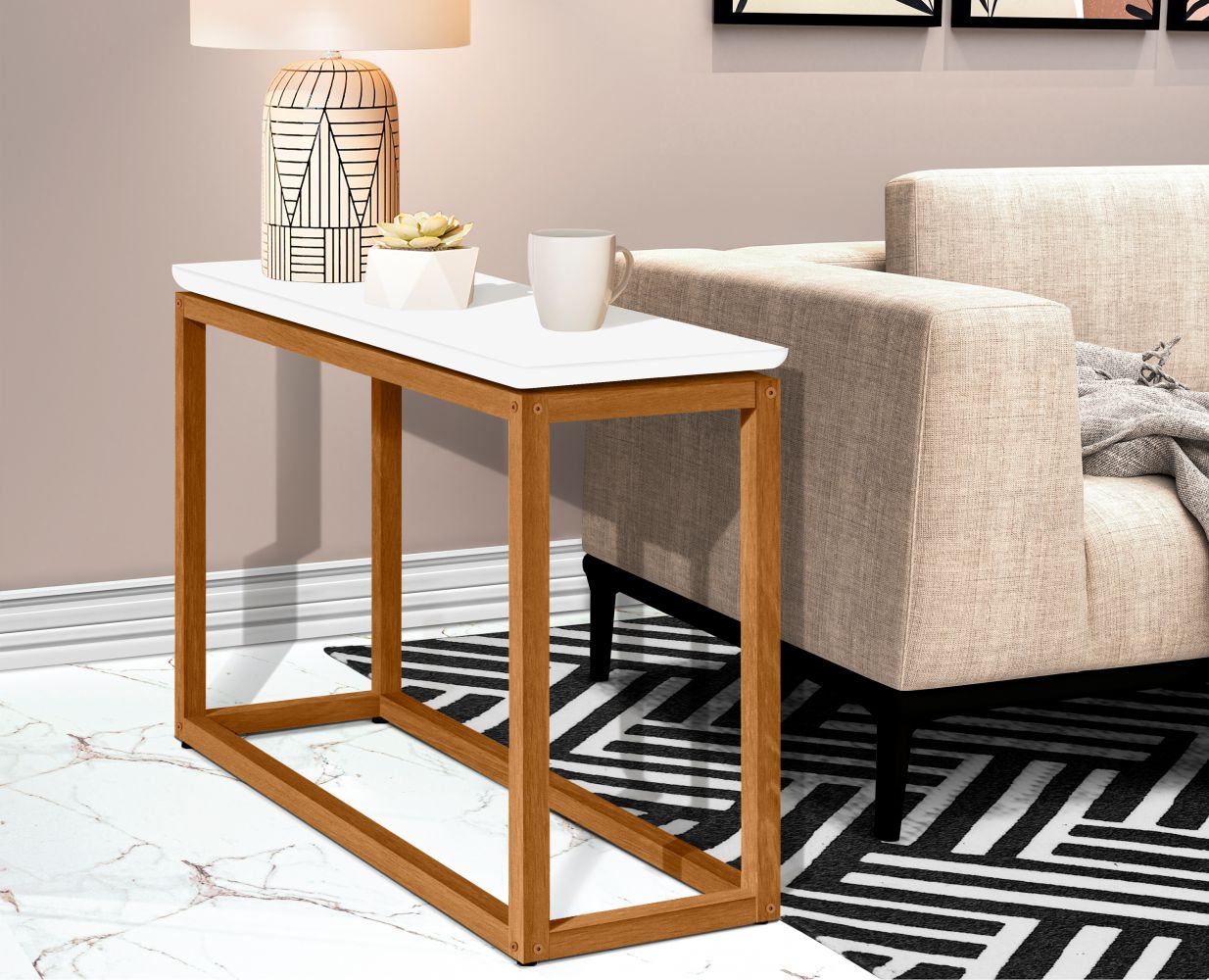 Mesa de Apoio Milan Branco Nature