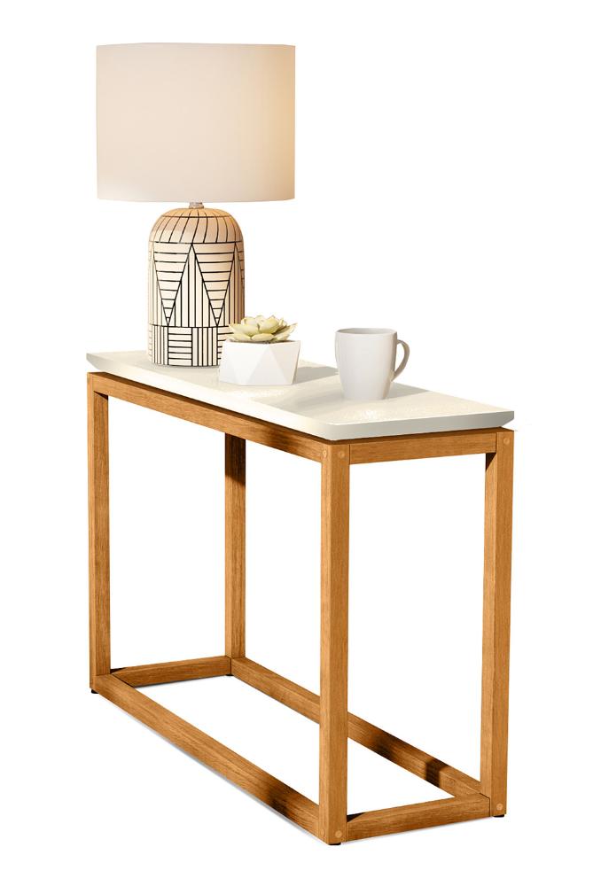 Mesa de Apoio Supreme Off White/Nature - Tebarrot