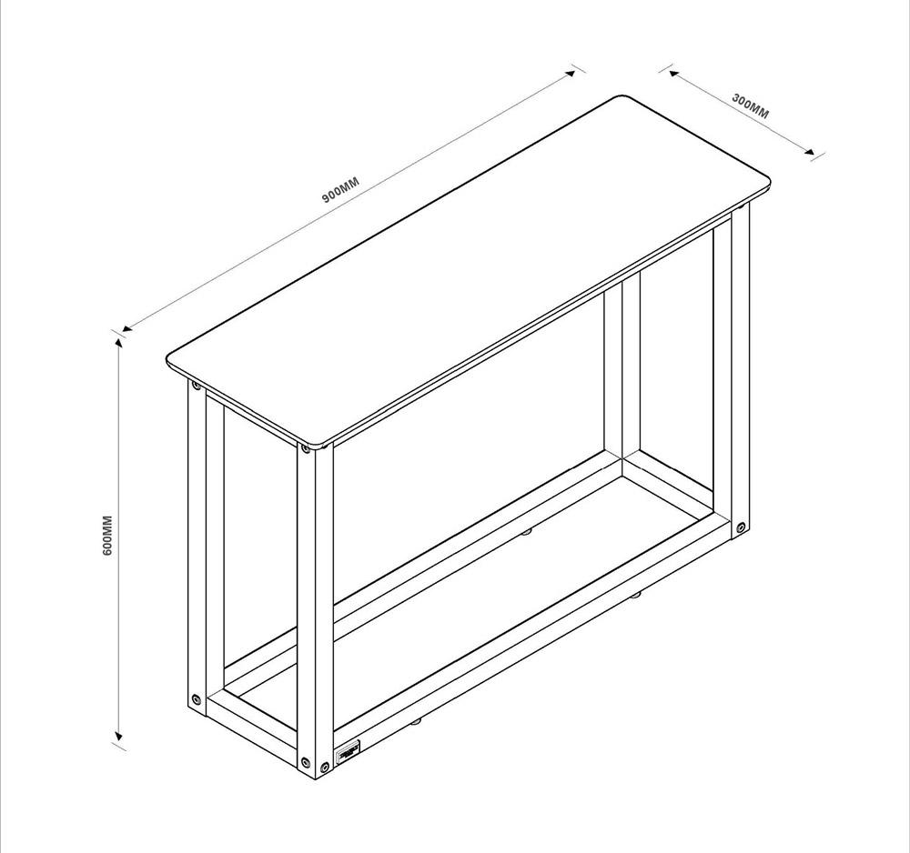 Mesa de Apoio Supreme Off White/Nature - Tebarrot