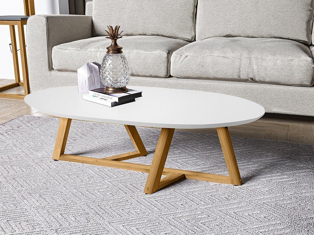 Mesa de Centro Classic Branco/Nature- Tebarrot