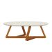 Mesa de Centro Classic Off White e Madeira