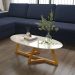 Mesa de Centro Classic Off White e Madeira
