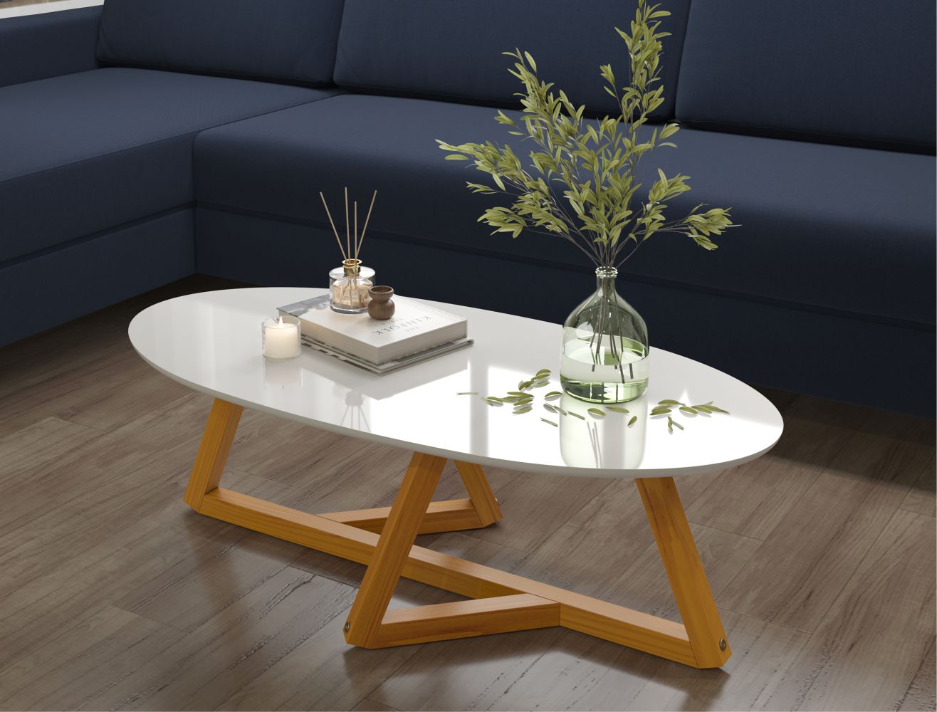 Mesa de Centro Fiorentina Branco Nature