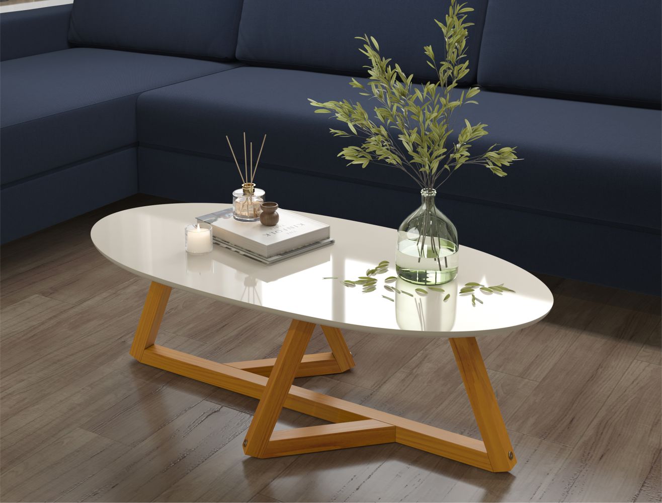 Mesa de Centro Lens Off White