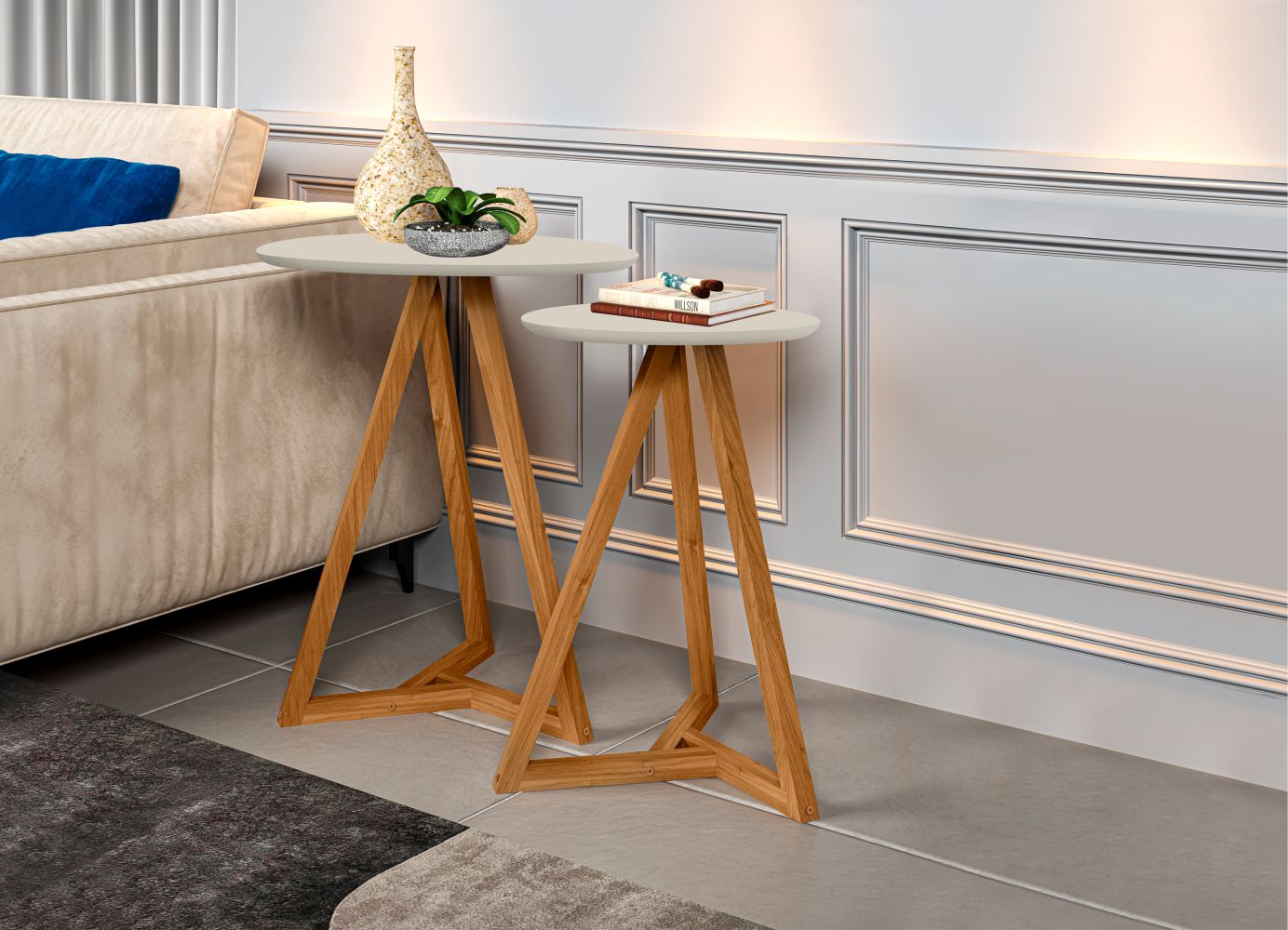 Mezinhas Laterais Watford Off White Nature