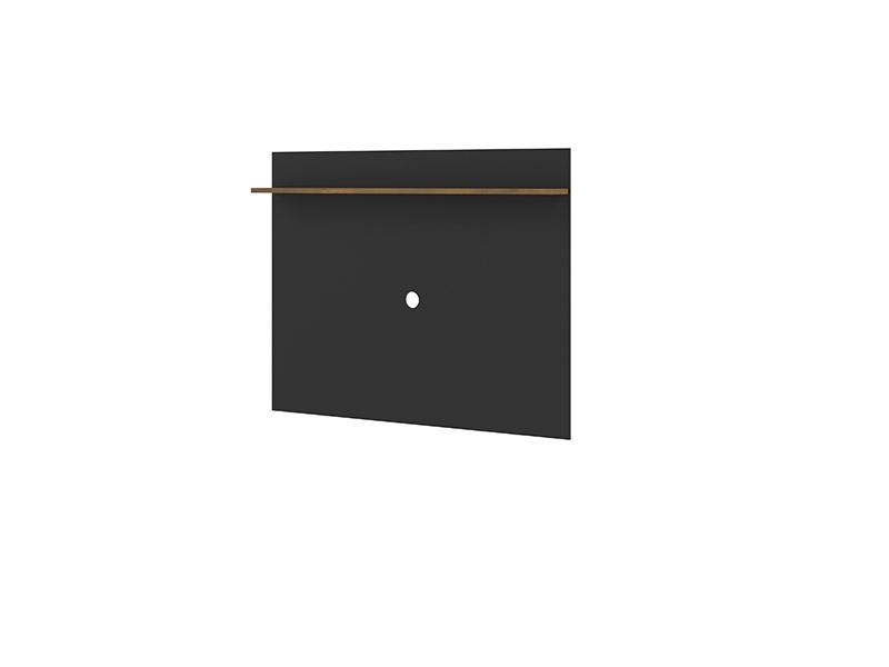 Painel Com Prateleira Para Tvs 55" Vênus Preto E Madeira Tebarrot