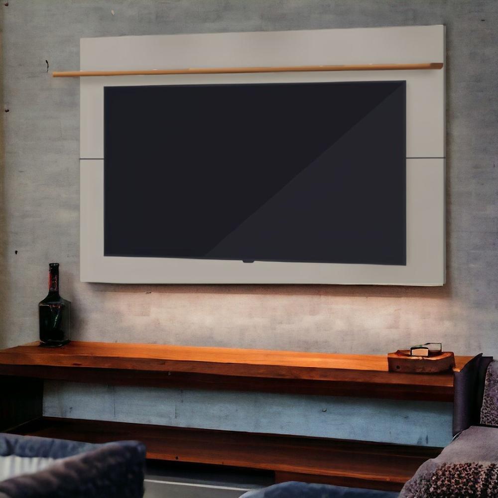 Painel Para Tvs Até 55" Vênus Gianduia E Nature Tebarrot
