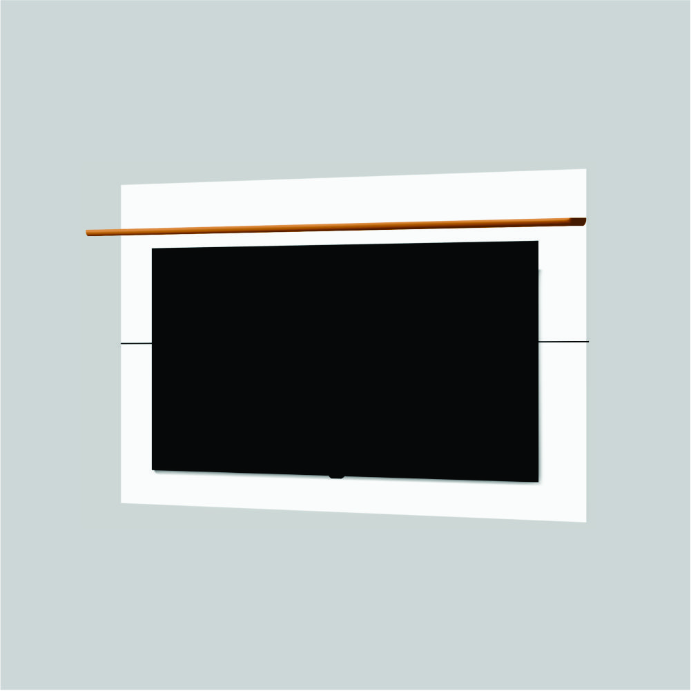 Painel para TV Havertz com 1 Prateleira Branco Nature