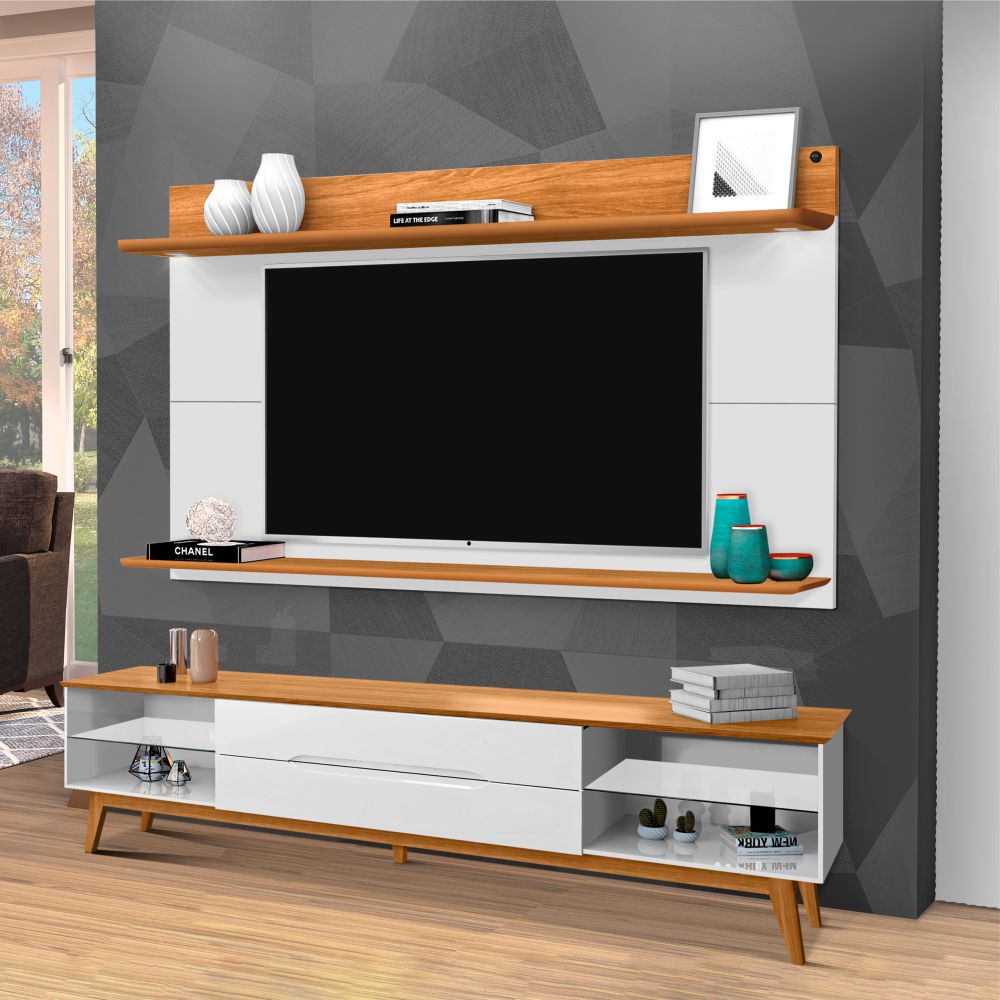 Painel para TV Vallalloid com LED Branco Nature