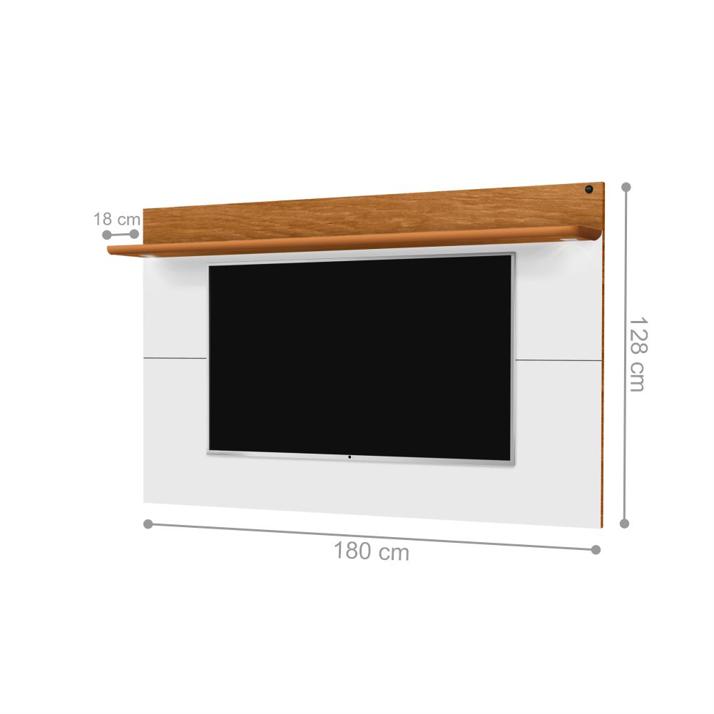 Painel para TV Vallalloid com LED Branco Nature
