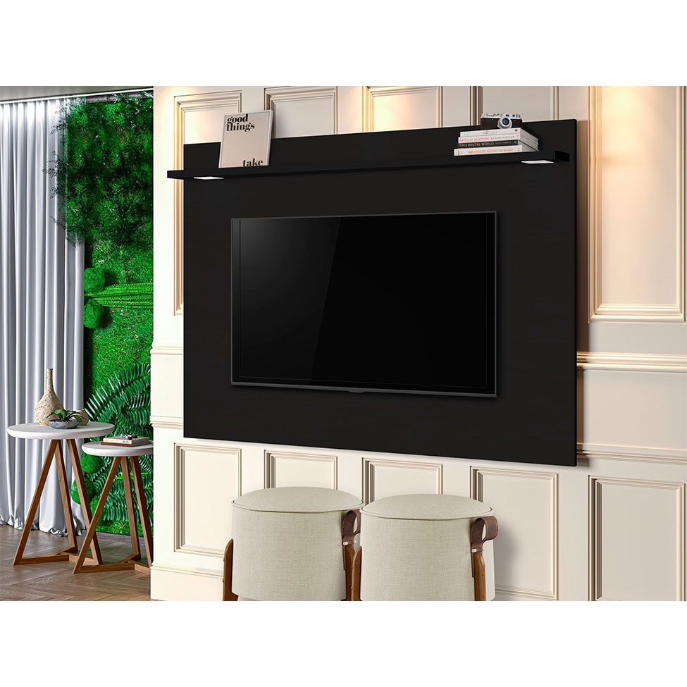 Painel para TV até 60 Polegadas Luna Preto 160 cm