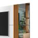 Painel para TV até 60 Polegadas Titan Branco e Amêndoa 160 cm